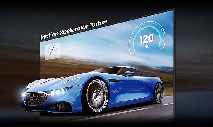 سرعت نمایش صحنه های سریع گیم در تلویزیون سامسونگ Q70C
