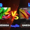 مقایسه تلویزیون‌ ال جی QNED86A و QNED86T